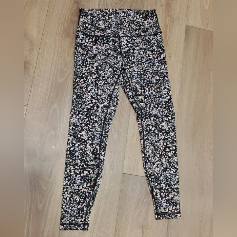 Lululemon Wunder Under HR Floral Leggings 10